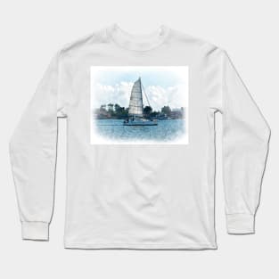 The Sailboat On San Diego Bay Long Sleeve T-Shirt